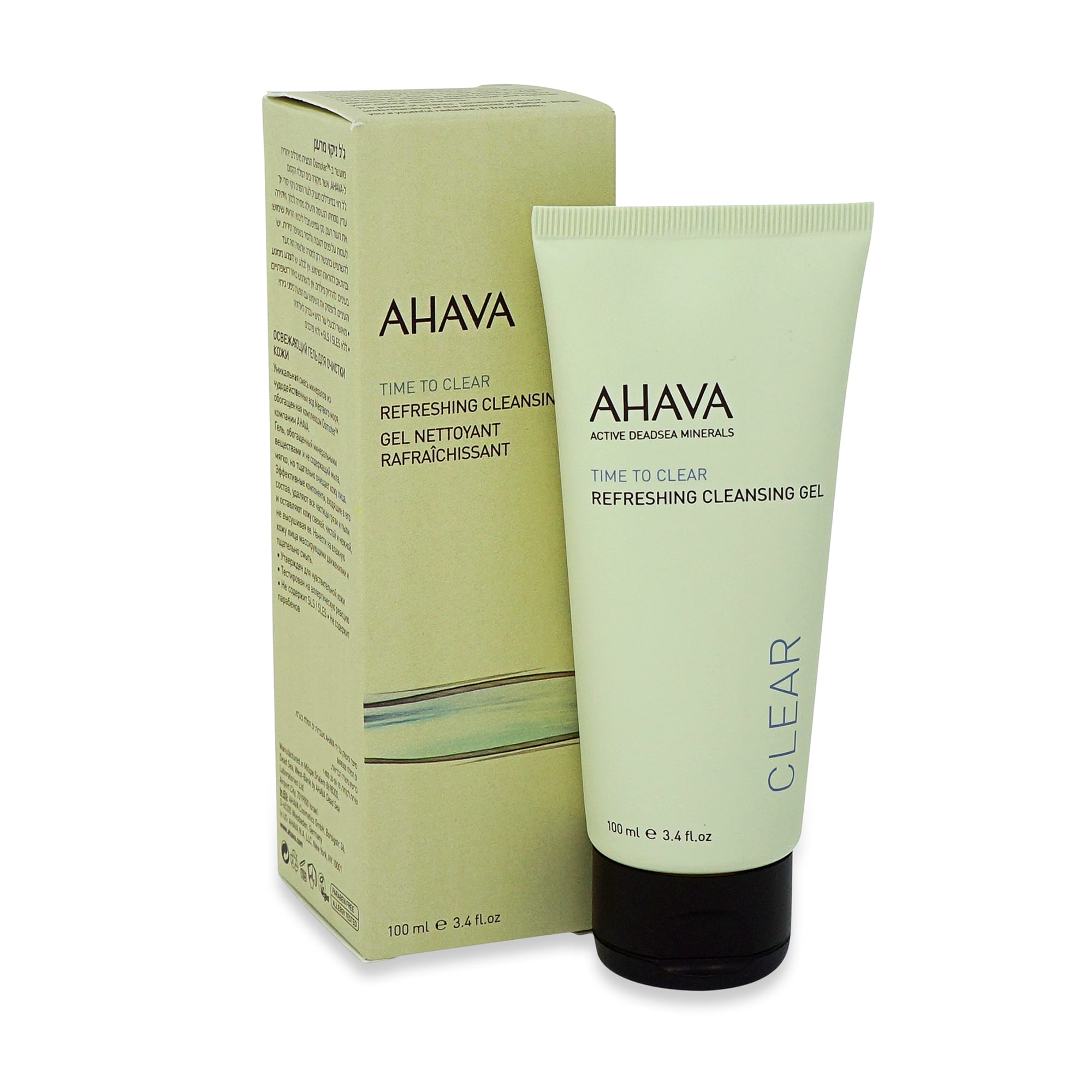 AHAVA Dead Sea Minerals Time to Clear Refreshing Cleansing Gel, 3.4 oz.