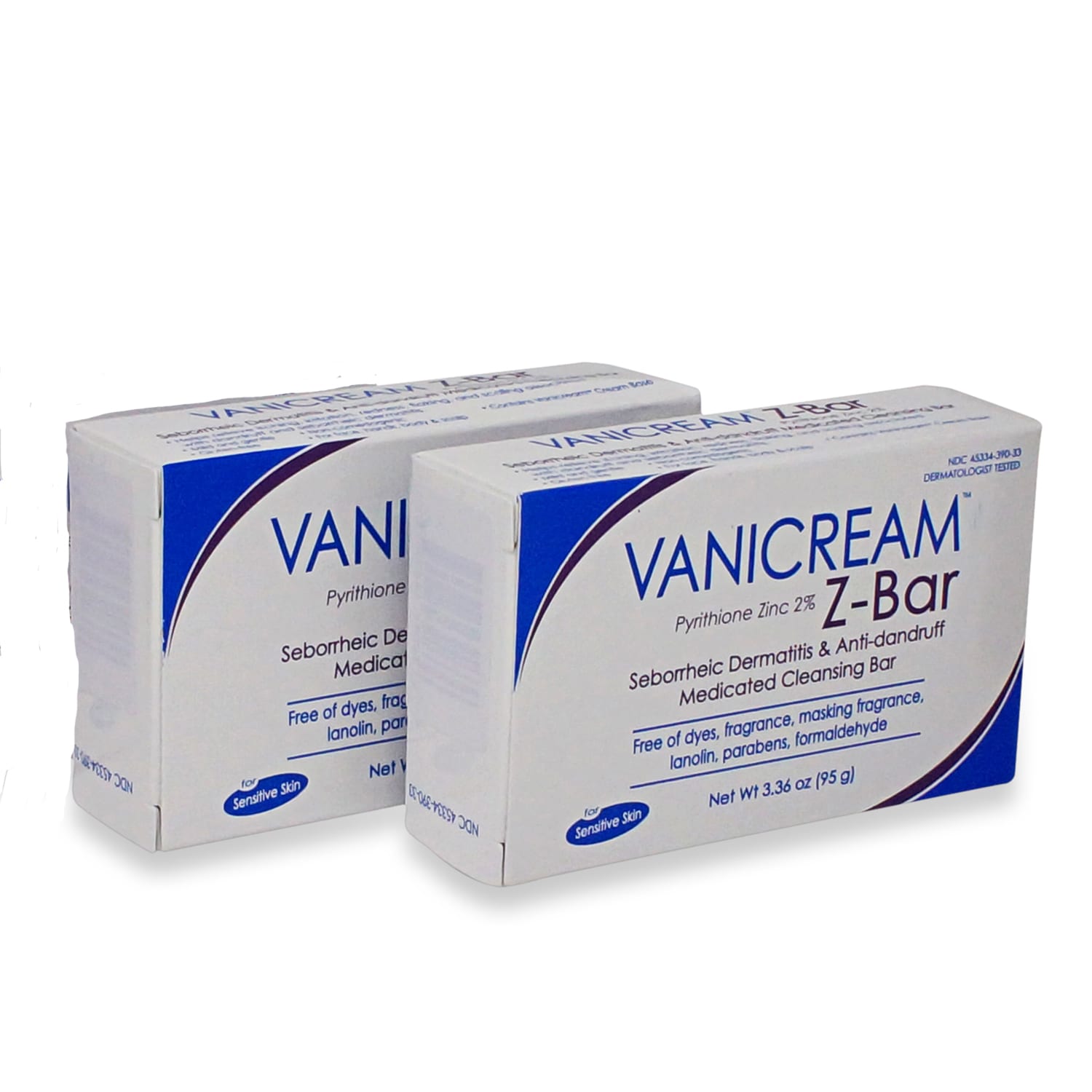 Vanicream Pyrithione Zinc ZBar Medicated Cleansing Bar 3.36 oz. 2 Pack