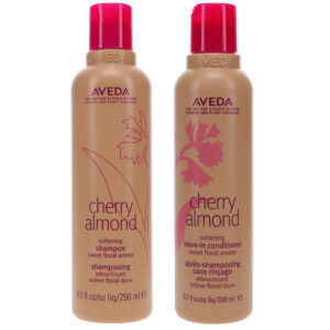 Aveda Cherry Almond Softening Shampoo 8.5 oz & Leave-In Conditioner 6.7 oz Combo Pack