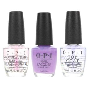 OPI Top Coat 0.5 oz, Natural Nail Base Coat 0.5 oz & Do You Lilac It 0.5 oz Combo Pack