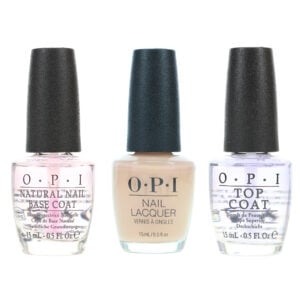 OPI Top Coat 0.5 oz, Natural Nail Base Coat 0.5 oz & Samoan Sand 0.5 oz Combo Pack