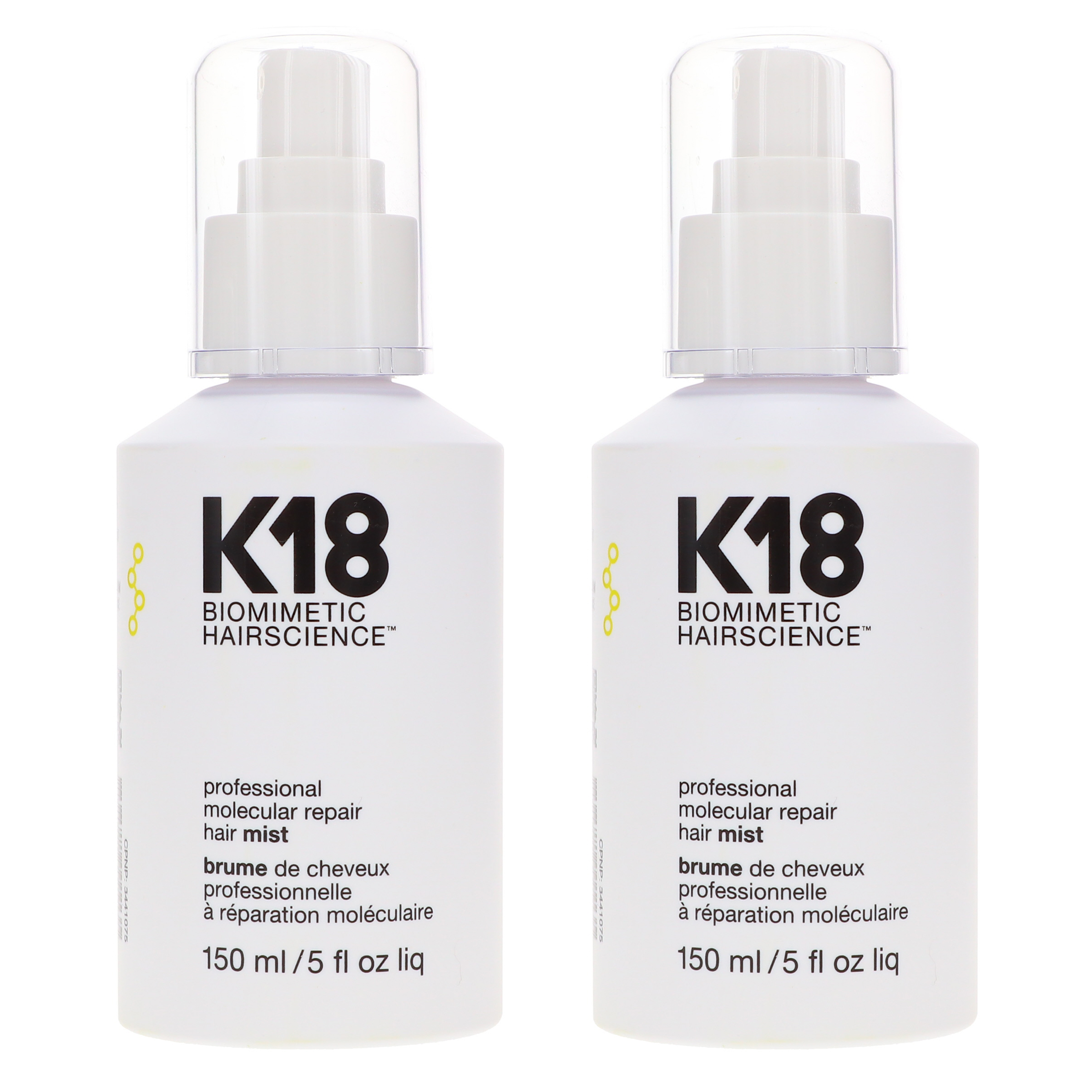 K18 Professional Molecular Repair Mist 5 Oz 2 Pack