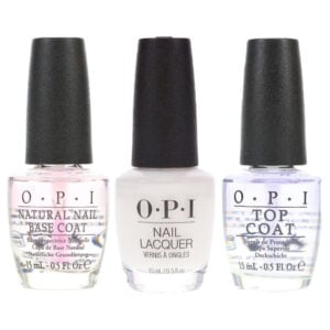 OPI Funny Bunny 0.5 oz, Top Coat 0.5 oz & Natural Nail Base Coat 0.5 oz Combo Pack