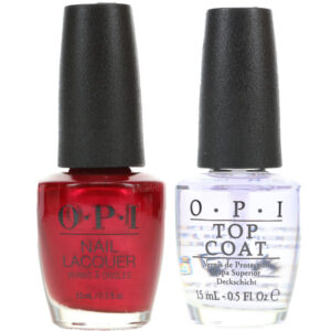OPI I'm Not Really A Waitress 0.5 oz & Top Coat 0.5 oz Combo Pack