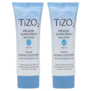 TIZO 2 Facial Mineral Primer/Sunscreen SPF 40 Water Resistant 1.75 oz 2 Pack