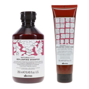 Davines NaturalTech Replumping Shampoo 8.45 oz & Conditioner 5.07 oz Combo Pack