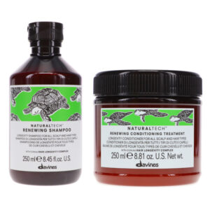 Davines NaturalTech Renewing Shampoo 8.5 oz & Conditioning Treatment 8.81 oz Combo Pack