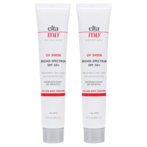 EltaMD UV Sheer Broad Spectrum SPF 50+ Face and Body Sunscreen 3 oz 2 Pack