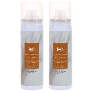 R+CO Bright Shadows Root Touch-Up Spray Medium Brown 1.5 oz 2 Pack