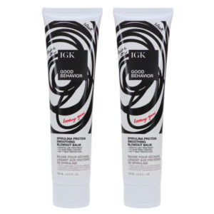 IGK Good Behavior Spirulina Protein Smoothing Blowout Balm 5 oz 2 Pack