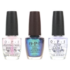 OPI Top Coat 0.5 oz, Natural Nail Base Coat 0.5 oz & This Color's Making Waves 0.5 oz Combo Pack