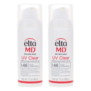 EltaMD UV Clear Broad Spectrum SPF 46 Face Sunscreen 1.7 oz 2 Pack