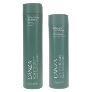 L'ANZA Scalp Therapy Loquat Densifying Complex Stimulating Shampoo 10.1 oz & Papaya Soothing Complex Balancing Conditioner 8.5 oz Combo Pack