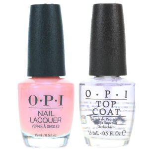 OPI Rosy Future 0.5 oz & Top Coat 0.5 oz Combo Pack