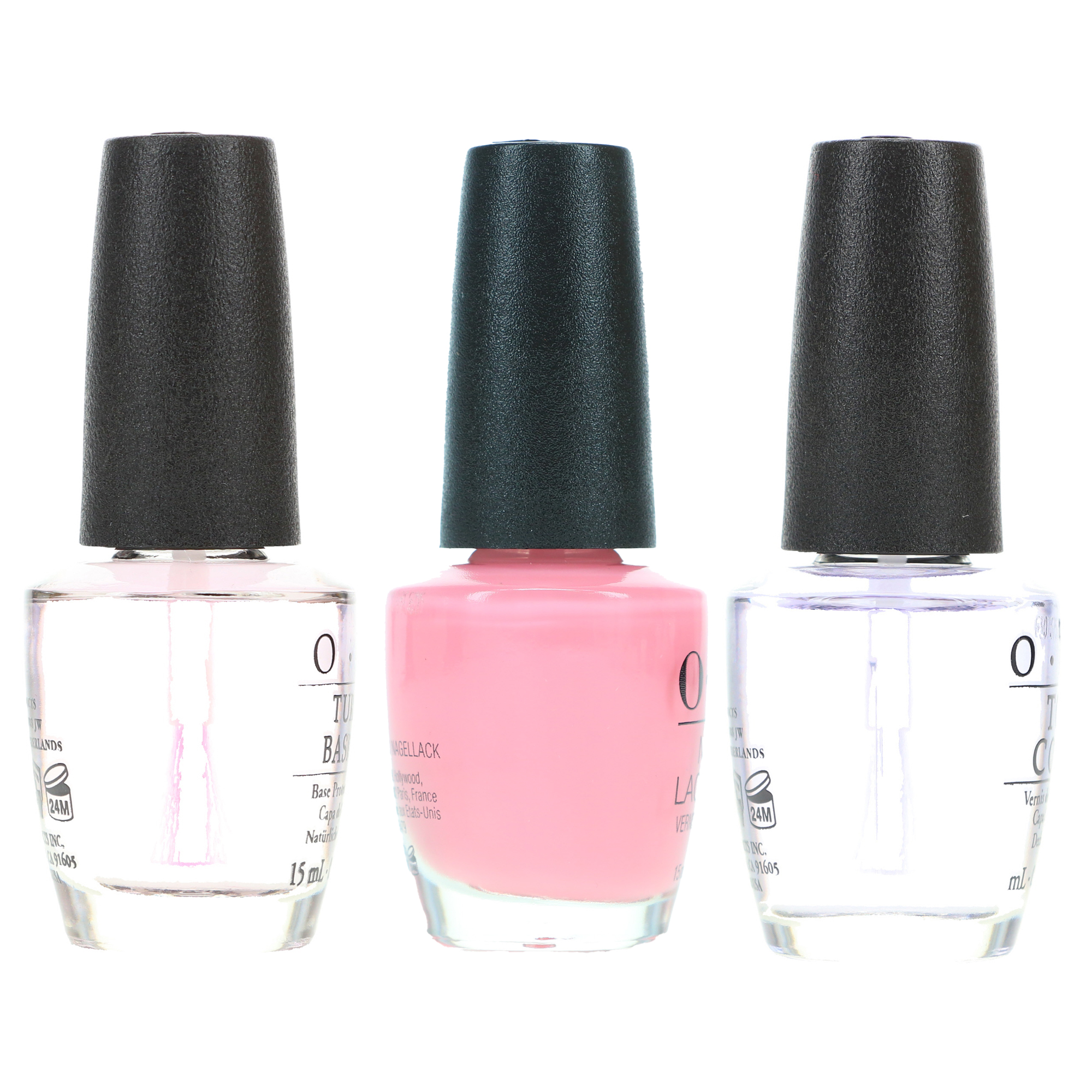 OPI It's A Girl 0.5 Oz, Top Coat 0.5 Oz & Natural Nail Base Coat