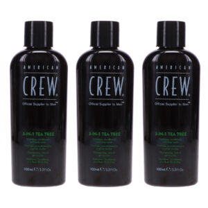 American Crew 3-in-1 Tea Tree Shampoo Conditioner and Body Wash 3.3 oz 3 Pack