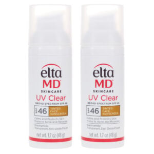 EltaMD UV Clear Broad Spectrum SPF 46 Tinted Face Sunscreen 1.7 oz 2 Pack