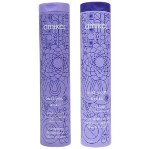 Amika Bust Your Brass Cool Blonde Shampoo 9.2 oz & Conditioner 9.2 oz Combo Pack