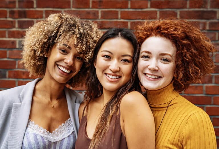Beautiful diverse young women