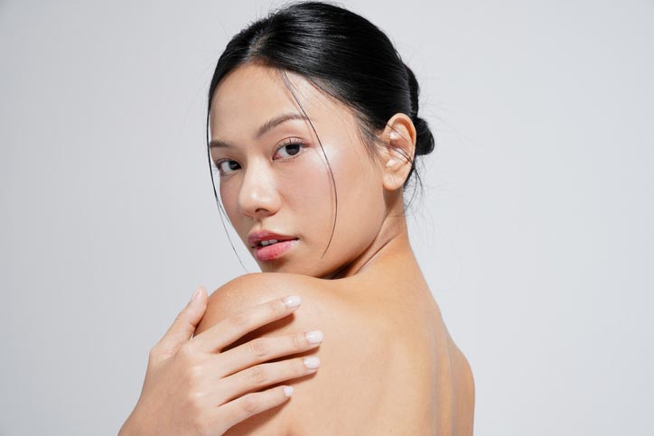 Beauty Blog Beauty portraits of beautiful young Asian women stock photo