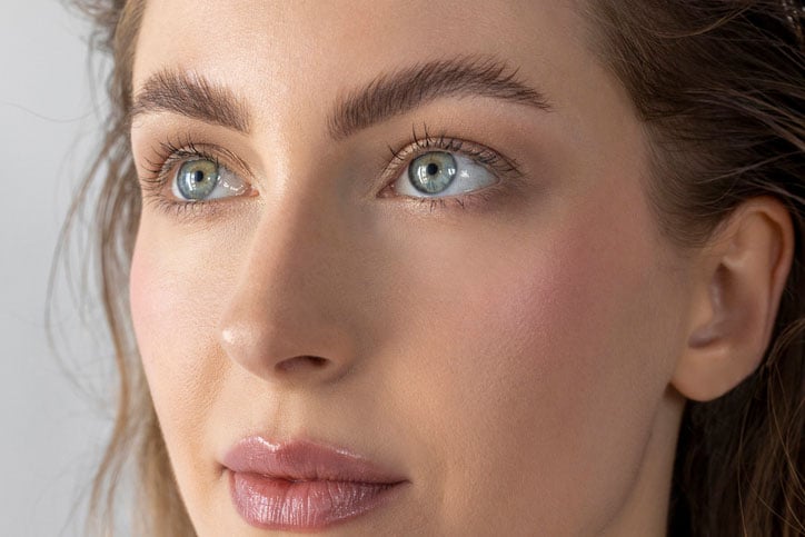 Beauty Blog Beauty shot of a young woman with perfect skin stock photo