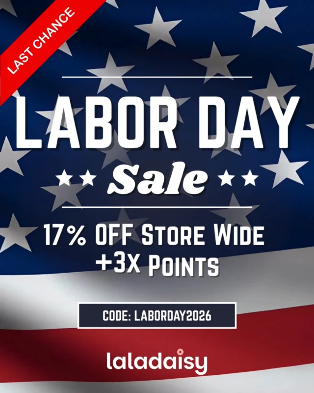 🌟 Unbeatable Labor Day Sale! 17% OFF Everything +3X Points - Ends Soon! 

Last chance: take 17% off our already low prices + get 3x points during our Labor Day Sale! Sale ends tonight at midnight.

Code: LABORDAY2026. 💕

✨ Shop the Labor Day savings @LaLaDaisy.com.
 
#Skincare #HairCare #BeautyDeals #BeautySale #SkincareRoutine #HairCareRoutine #BeautyLovers #LuxuryForLess #LaLaDaisy #LaborDaySale